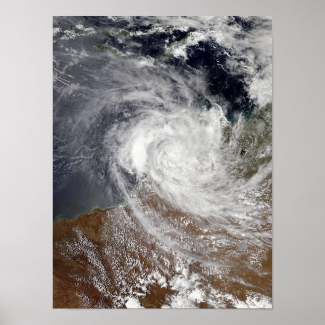 Tropical Cyclone Billy over Australia Poster (Front)