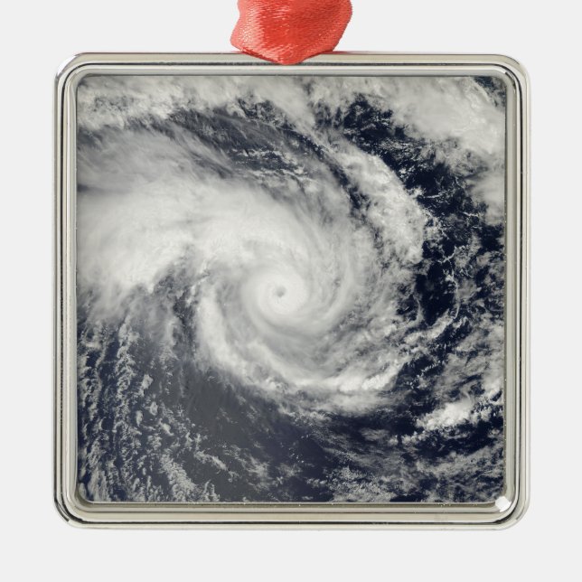 Tropical Cyclone Edzani in the South Indian Oce Metal Tree Decoration (Front)