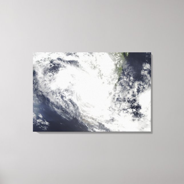 Tropical Cyclone Fami hovers over Madagascar Canvas Print (Front)