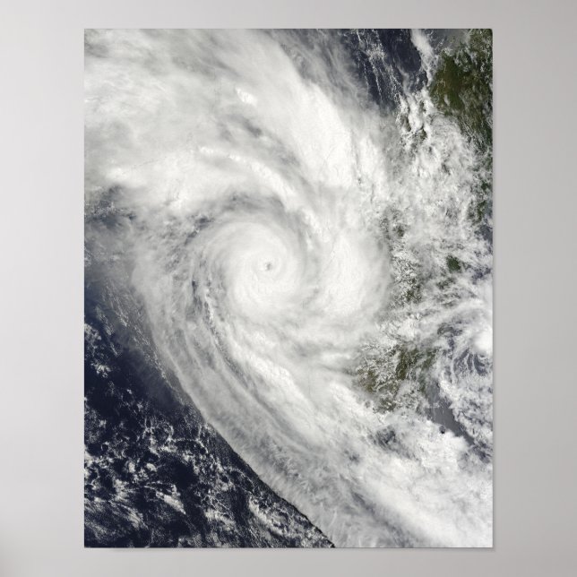 Tropical Cyclone Fanele over Madagascar Poster (Front)