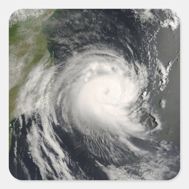 Tropical Cyclone Favio approaching Mozambique Square Sticker (Front)