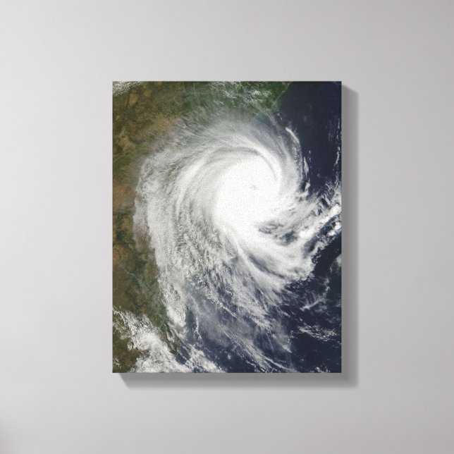Tropical Cyclone Favio over Mozambique Canvas Print (Front)