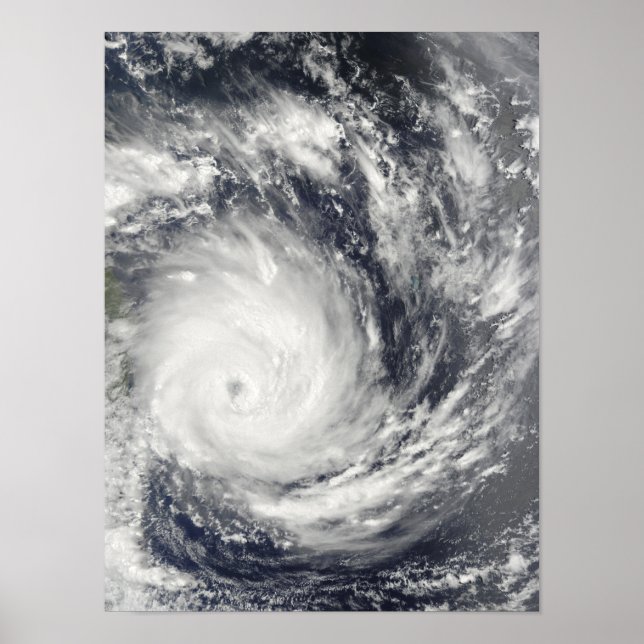 Tropical Cyclone Gael off Madagascar Poster (Front)