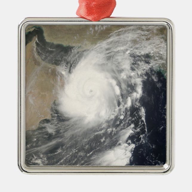 Tropical Cyclone Gonu in the Arabian Sea Metal Tree Decoration (Front)