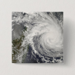 Tropical Cyclone Ivan approaching Madagascar 15 Cm Square Badge