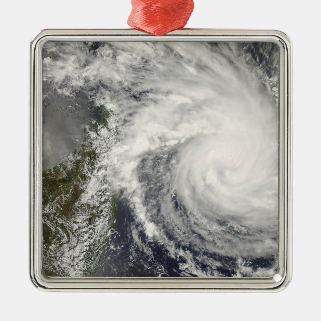 Tropical Cyclone Ivan approaching Madagascar Metal Tree Decoration (Front)