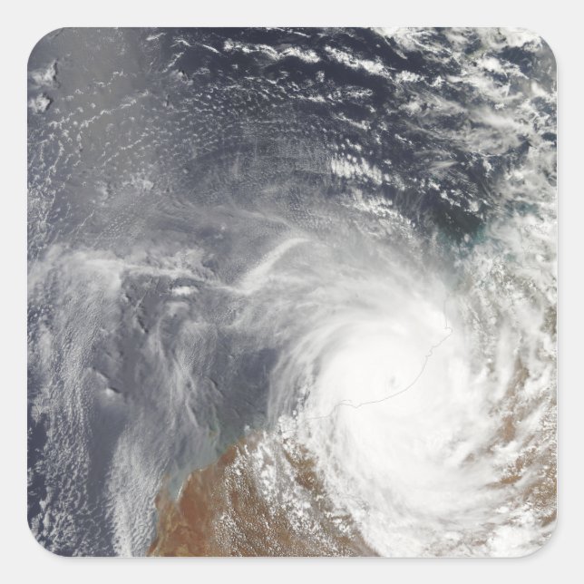 Tropical Cyclone Laurence over Western Australi Square Sticker (Front)