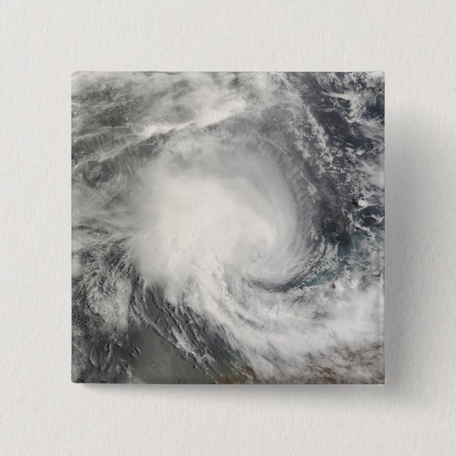 Tropical Cyclone Nicholas approaching Australia 15 Cm Square Badge (Front)
