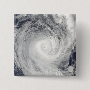 Tropical Cyclone Oli off the coast of Tahiti 15 Cm Square Badge