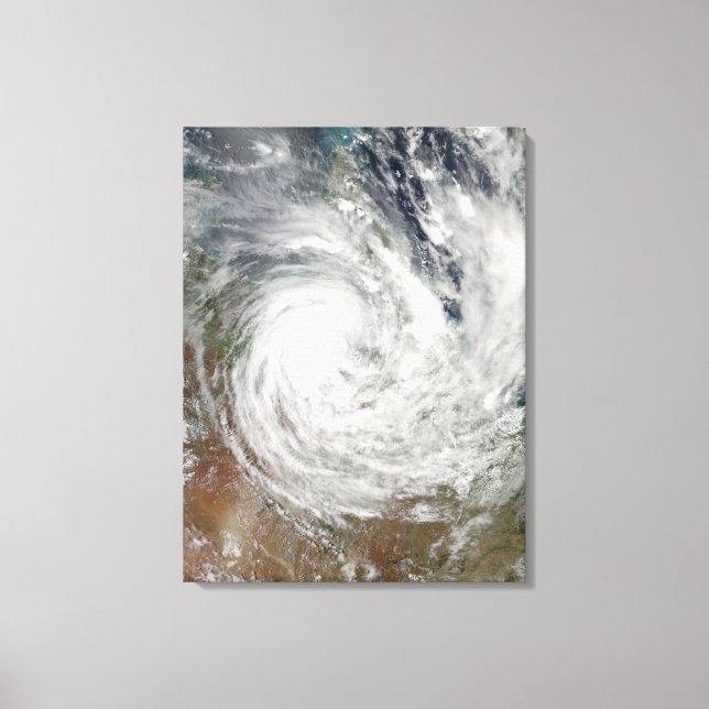 Tropical Cyclone Yasi over Australia 2 Canvas Print (Front)