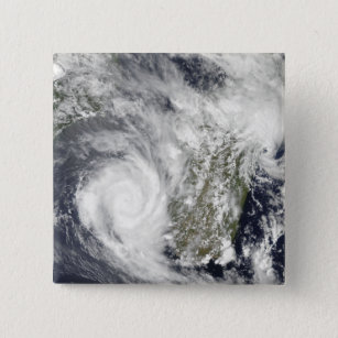 Tropical Cyclones Eric and Fanele 2 15 Cm Square Badge