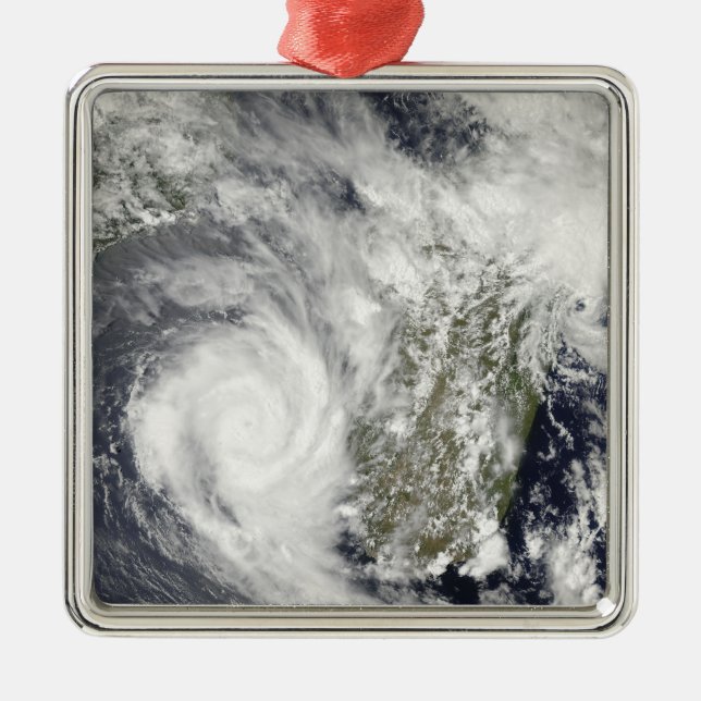 Tropical Cyclones Eric and Fanele 2 Metal Tree Decoration (Front)
