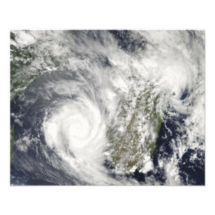 Tropical Cyclones Eric and Fanele 2 Photo Print