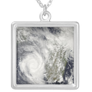 Tropical Cyclones Eric and Fanele 2 Silver Plated Necklace