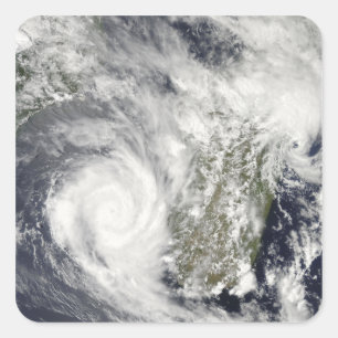 Tropical Cyclones Eric and Fanele 2 Square Sticker