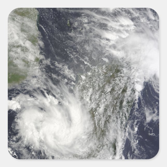 Tropical Cyclones Eric and Fanele Square Sticker (Front)