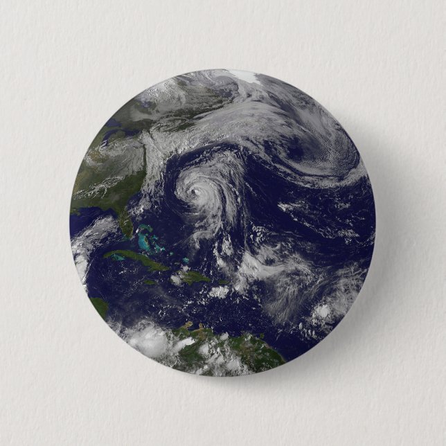 Tropical Cyclones Katia, Lee, Maria And Nate. 6 Cm Round Badge (Front)