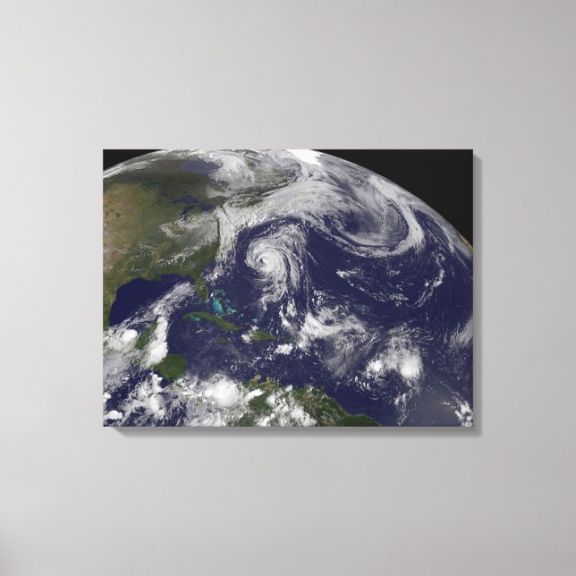 Tropical Cyclones Katia, Lee, Maria And Nate. Canvas Print (Front)