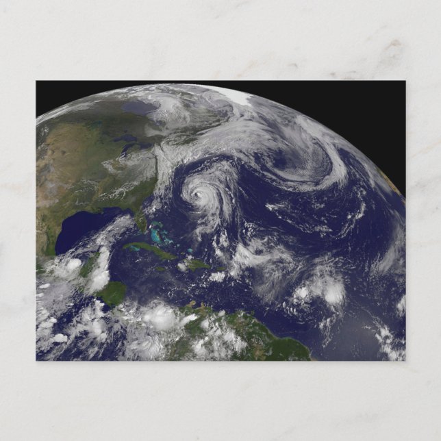 Tropical Cyclones Katia, Lee, Maria And Nate. Postcard (Front)