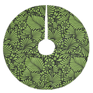 Tropical Damask Pattern Beach Holiday Brushed Polyester Tree Skirt
