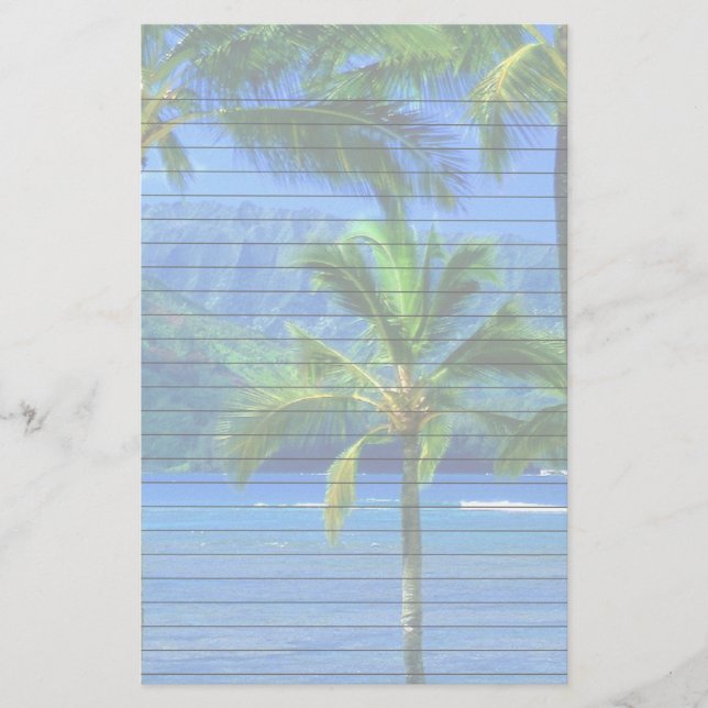 Tropical Day at the Beach Stationery (Front)