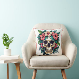 Tropical Decay: Bloom & Bone Cushion