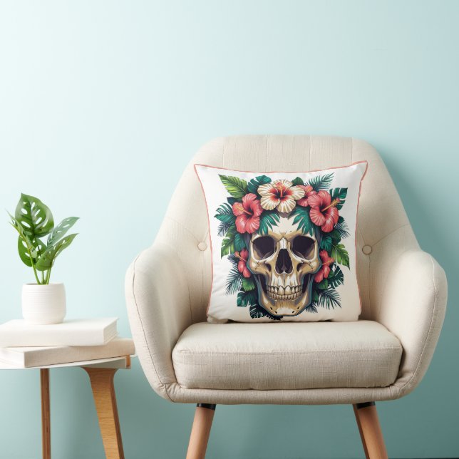 Tropical Decay: Bloom & Bone Cushion (Chair)