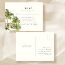 Tropical Destination Elegant RSVP Response