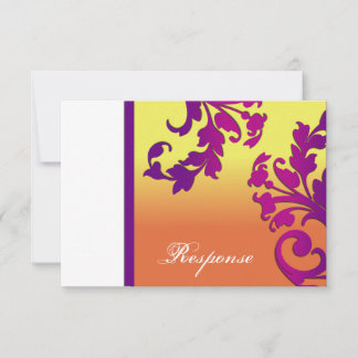 Tropical Destination Floral Wedding Response RSVP