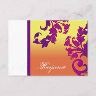 Tropical Destination Floral Wedding Response RSVP