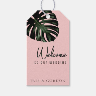 Tropical Destination Pink Wedding Welcome Bag Tag