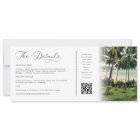 Tropical Destination QR Code Boarding Pass Wedding