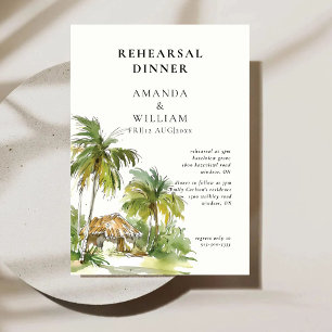 Tropical Destination Rehearsal Dinner Invitation