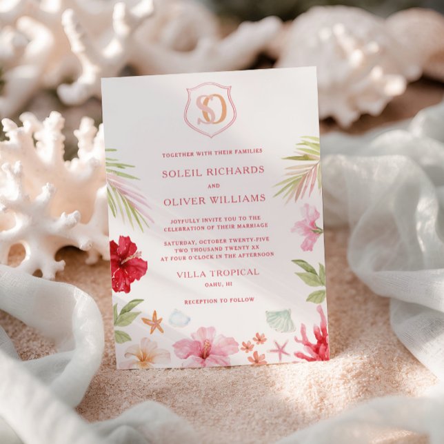Tropical Destination Wedding Invitation (Creator Uploaded)