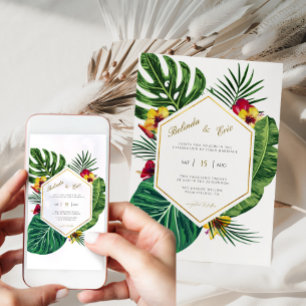 Tropical Destination Wedding Invitation