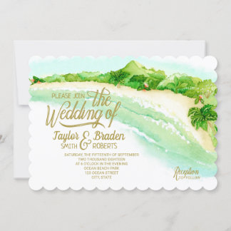 Tropical Destination Wedding Invitation