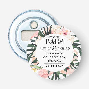 Tropical Destination Wedding Save The Date Bottle Opener