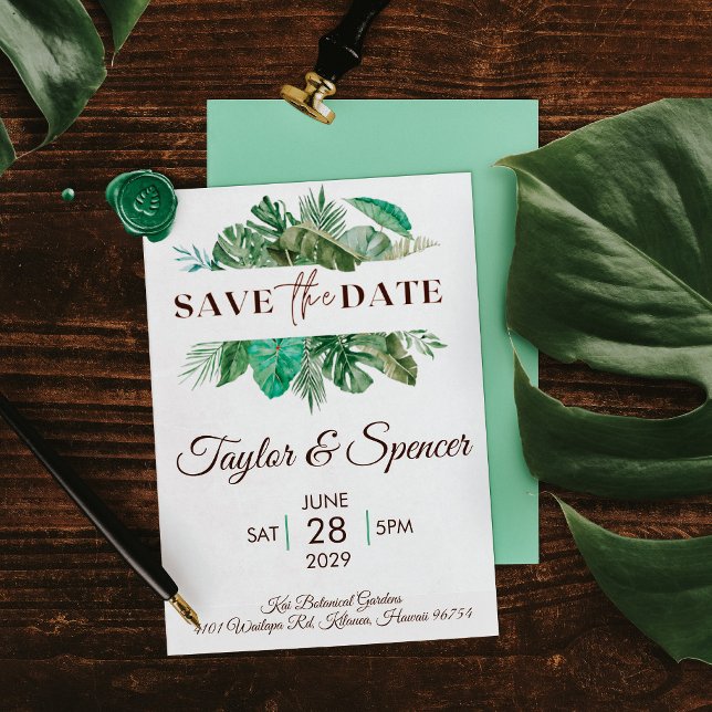 Tropical Destination Wedding Save the Dates Date (Creator Uploaded)