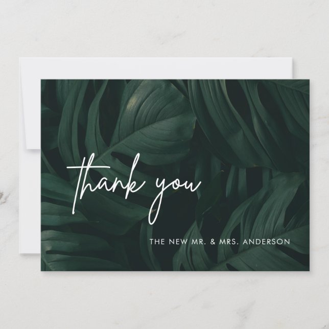 Tropical Destination Wedding Thank You Cards (Front)