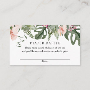 Tropical Diaper Raffle Enclosure Card