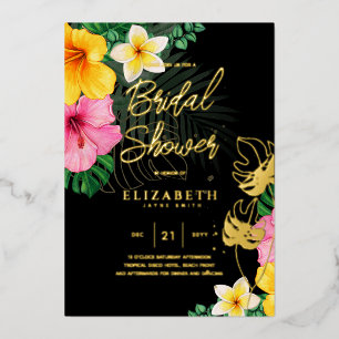 Tropical Disco BRIDAL SHOWER Gold Bling Leaves