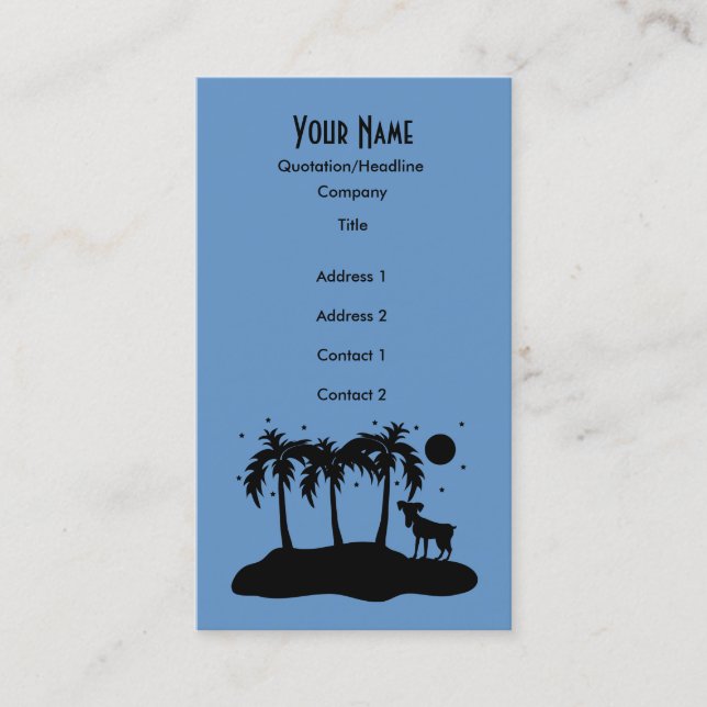 Tropical Dog Business Card (Front)