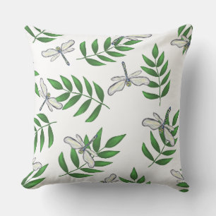 Tropical Dragonflies With Foliage Cushion