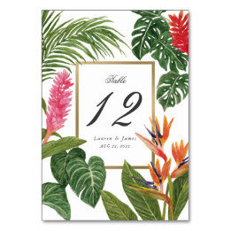 Tropical Dream Table Number