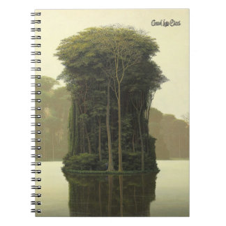 Tropical dreamlike conceptual collage notebook