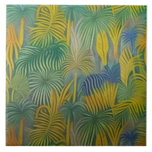 Tropical Dreams Abstraction Tile