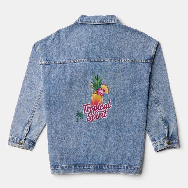 Tropical Dreams Denim Jacket (Back)