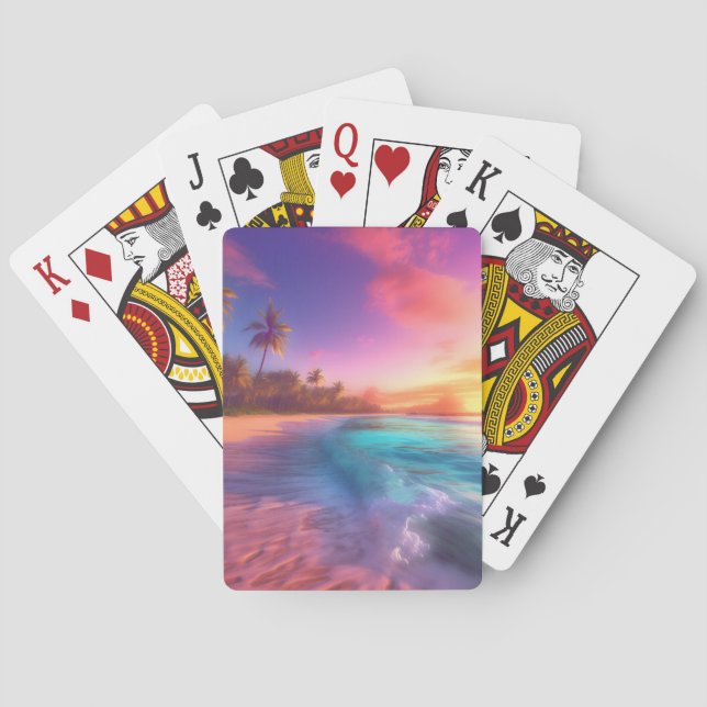Tropical Dreamscape Playing Cards (Back)