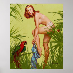 Tropical Dressing Pin Up Poster