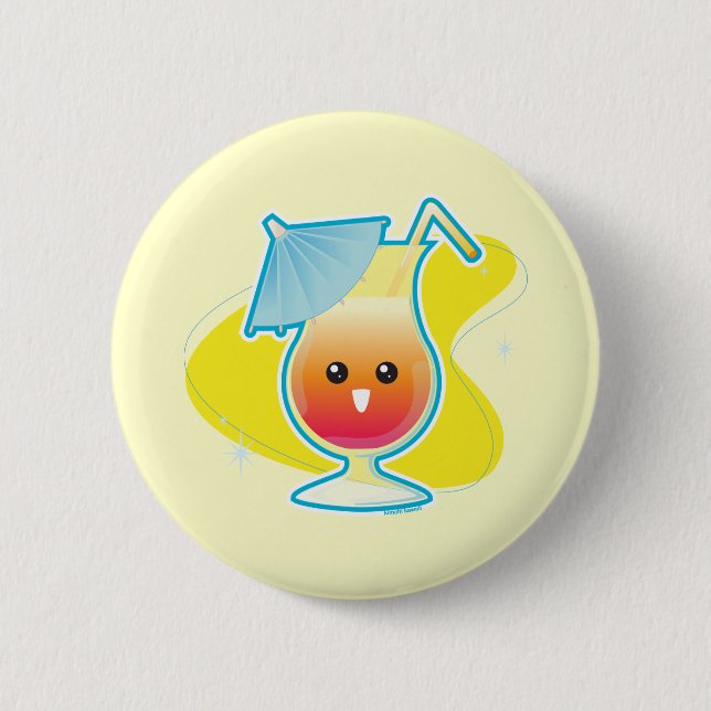Tropical Drink 6 Cm Round Badge (Front)